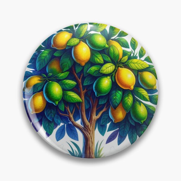 Item preview,  Yellow  Lemon And Lime Tree Bloom Tree Sticker Art designed and sold by mymagicstoreus.