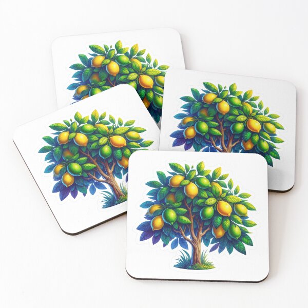 Item preview,  Yellow  Lemon And Lime Tree Bloom Tree Sticker Art designed and sold by mymagicstoreus.