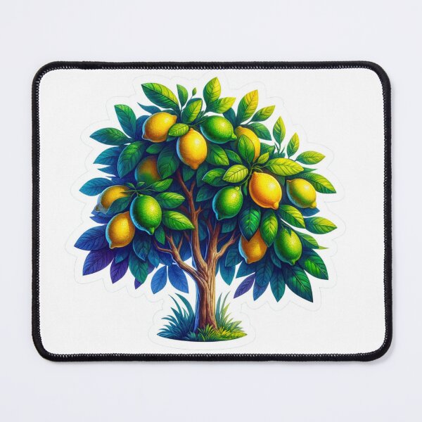 Item preview, Yellow Lemon And Lime Tree Bloom Tree Sticker Art designed and sold by mymagicstoreus.