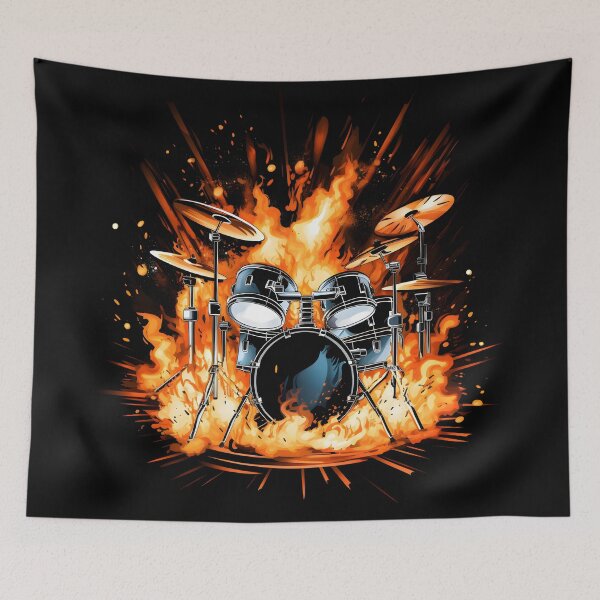Item preview, Beat Blaze: Drumset in the Flames designed and sold by Melodic-Designs.