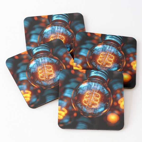 Item preview, Neon Light Bulb with a Bokeh Background - Creativity designed and sold by jecphotography and art.