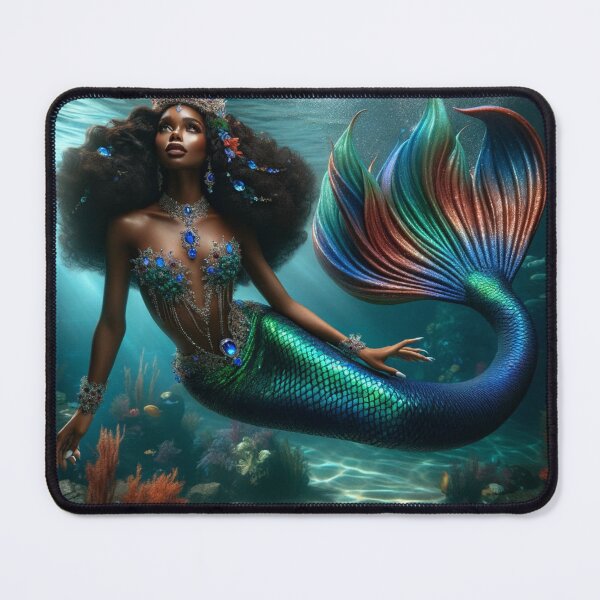 Item preview, Mermaid  African American Queen: Underwater Elegance designed and sold by mymagicstoreus.