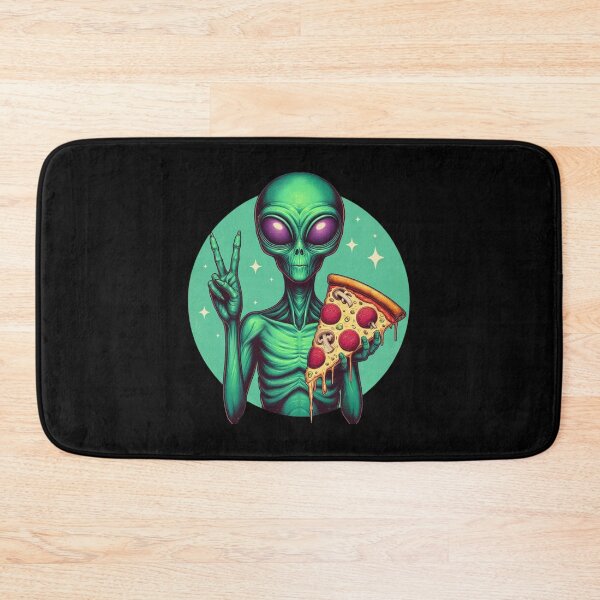Item preview, Pizza Loving Alien designed and sold by HeadTurningArt.