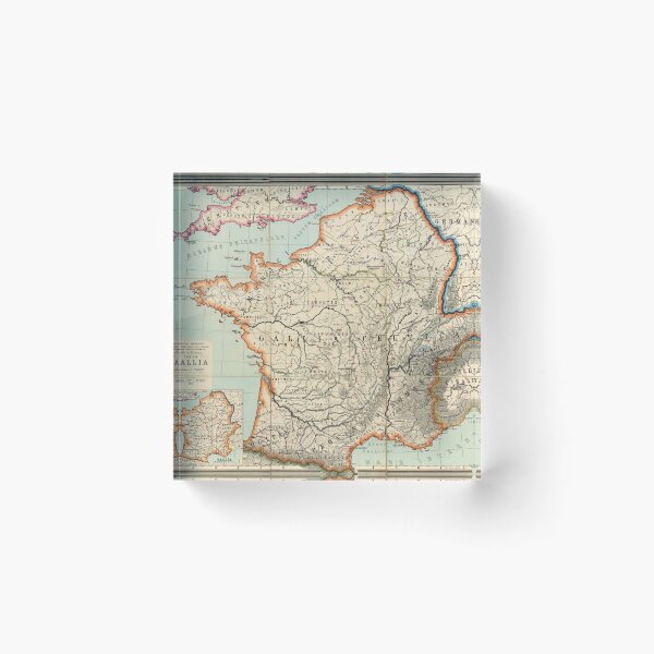Item preview, Vintage Map of France (1887) designed and sold by BravuraMedia.