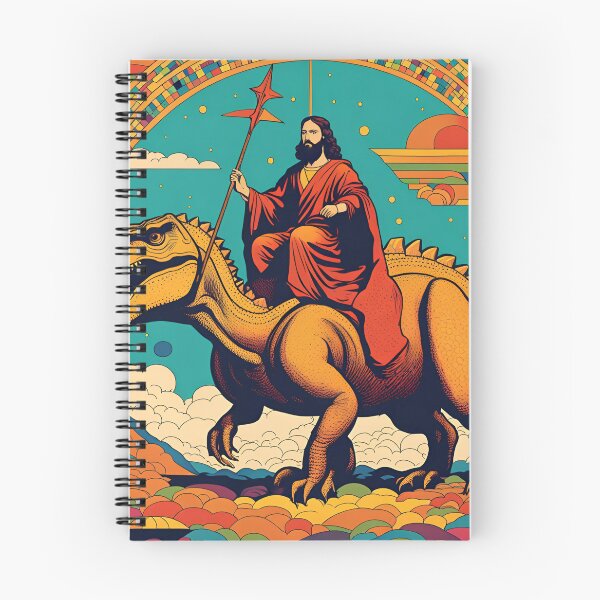 Item preview, Jesus Riding a Dinosaur designed and sold by FunWithViolet.