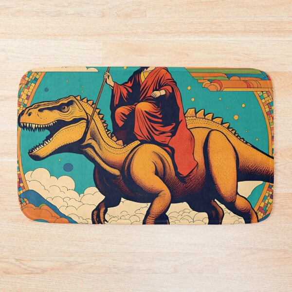 Item preview, Jesus Riding a Dinosaur designed and sold by FunWithViolet.