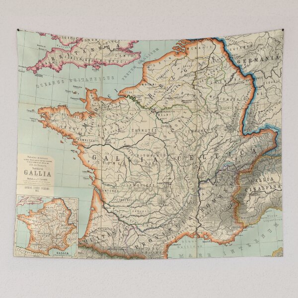 Item preview, Vintage Map of France (1887) designed and sold by BravuraMedia.