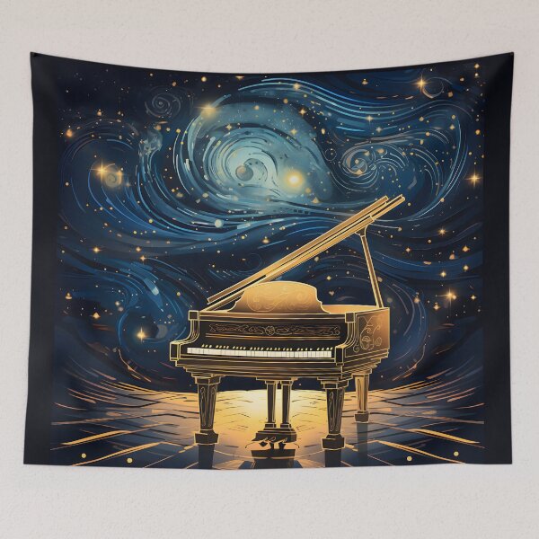 Item preview, Cosmic Keys: Piano Illustration designed and sold by Melodic-Designs.
