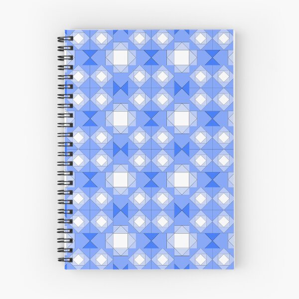 Item preview, Blue  shades of geometric abstract pattern designed and sold by coloryourwings.