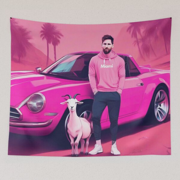 Item preview, Messi Welcome To Miami Goat Art Gift designed and sold by The-GOAT-Store.
