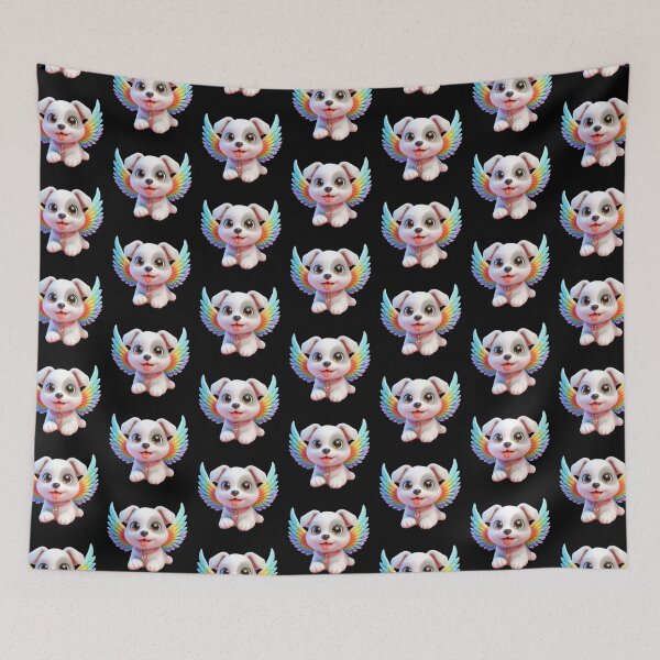 Item preview,  3D Cute Dog with Colorful Wings, Kawaii Dog with Wings, Adorable Cute Dog designed and sold by SnuggleSafari.
