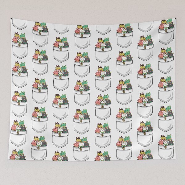 Item preview, Maneki Neko Cats in Pocket designed and sold by chillaxcats.