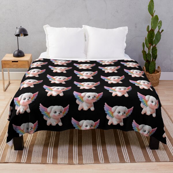 Item preview, 3D Cute Dog with Colorful Wings, Kawaii Dog with Wings, Adorable Cute Dog designed and sold by SnuggleSafari.