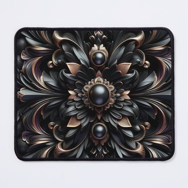 Item preview, Elegant Abstract Black Pearl Floral Artwork designed and sold by mymagicstoreus.