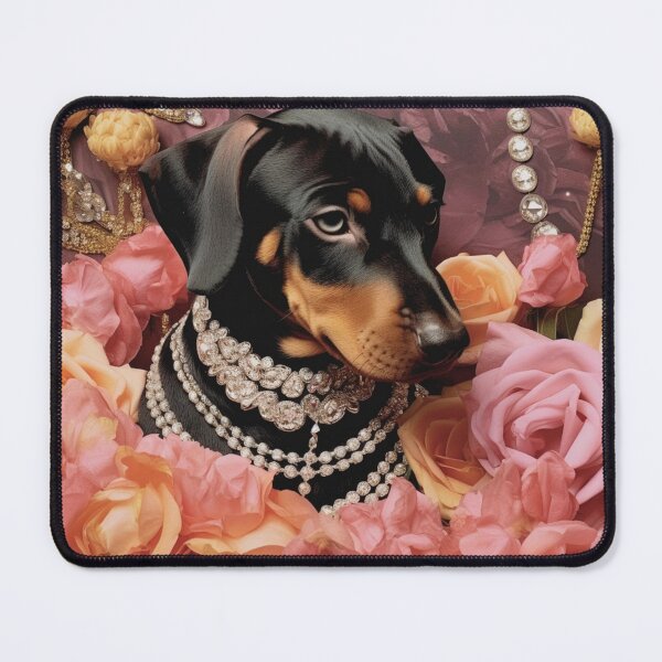 Item preview, Doberman Puppy And Roses designed and sold by Nocturne Paws.