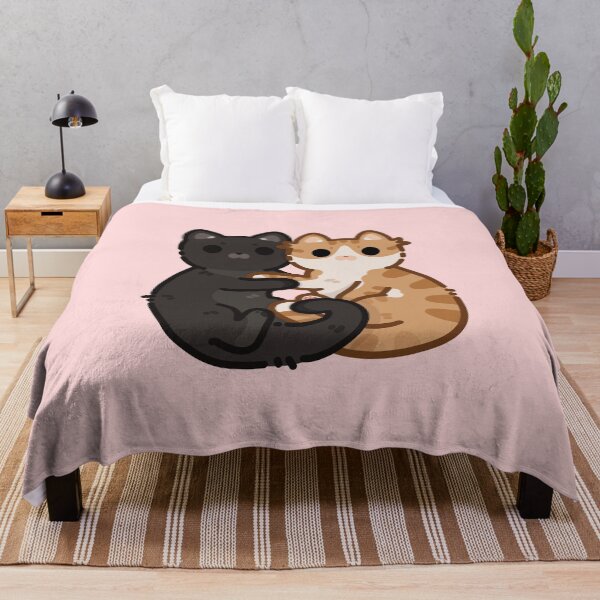 Item preview, Cute Cat Couple- orange and black, hugging cats designed and sold by Biszkompt.
