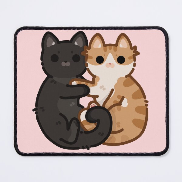 Item preview, Cute Cat Couple- orange and black, hugging cats designed and sold by Biszkompt.