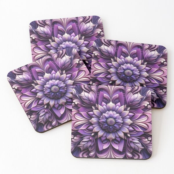 Item preview,  Elegant Abstract Purple Pearl Floral Artwork designed and sold by mymagicstoreus.