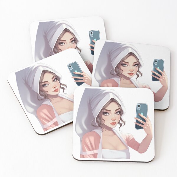 Item preview, Women taking selfie with self-love designed and sold by Serene Madcap.