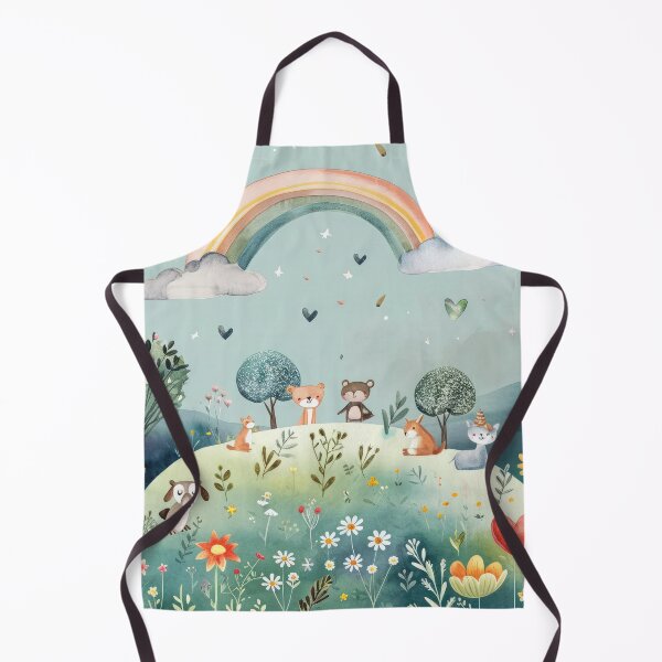 Item preview, Wildflower meadow with animals - childrens room designed and sold by FlowersColorful.