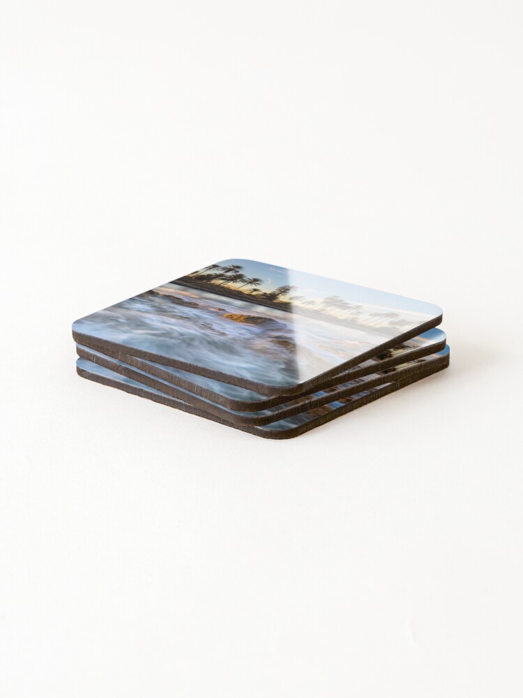 Thumbnail 4 of 5, Coasters (Set of 4), Wavey Palms designed and sold by RalphGoldsmith.