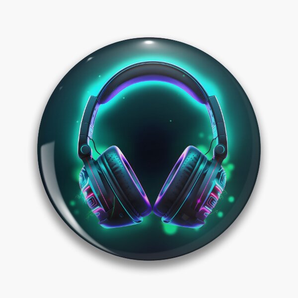 Item preview, Neon Beats Headphones Illustration designed and sold by Melodic-Designs.