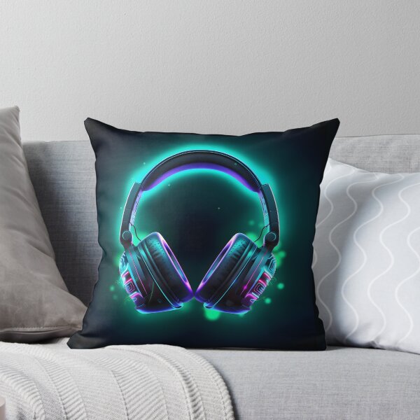 Item preview, Neon Beats Headphones Illustration designed and sold by Melodic-Designs.