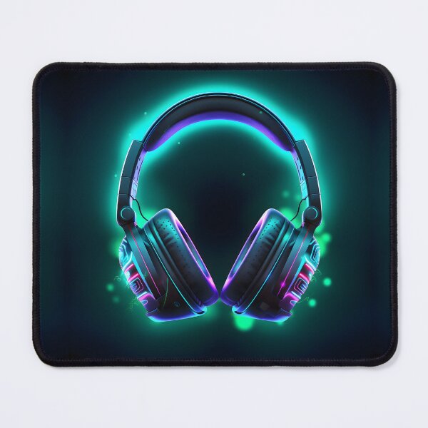 Item preview, Neon Beats Headphones Illustration designed and sold by Melodic-Designs.