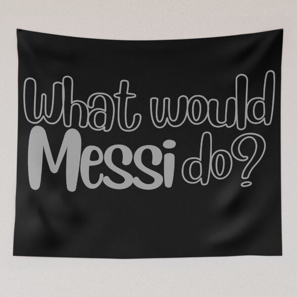Item preview, What would Messi do? Sticker Soccer Futbol Quote designed and sold by The-GOAT-Store.