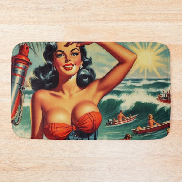 Item preview, Retro Summer Beach Pin Up designed and sold by PulpVintage.