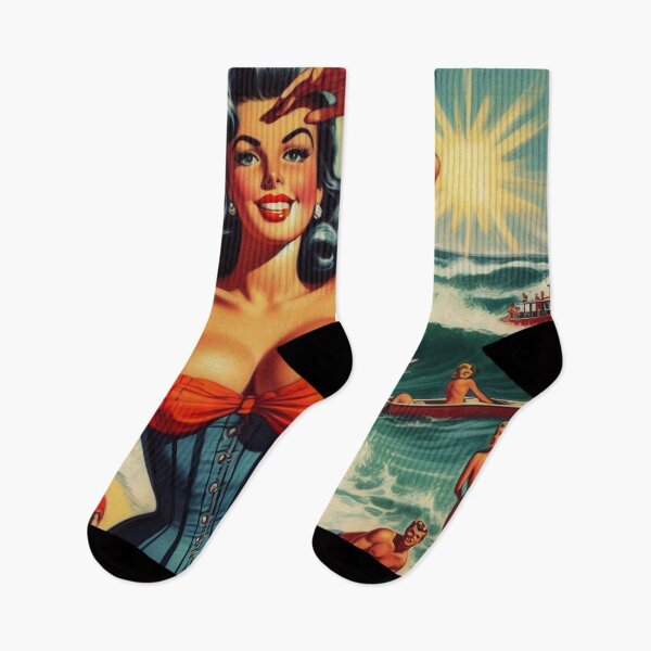 Item preview, Retro Summer Beach Pin Up designed and sold by PulpVintage.