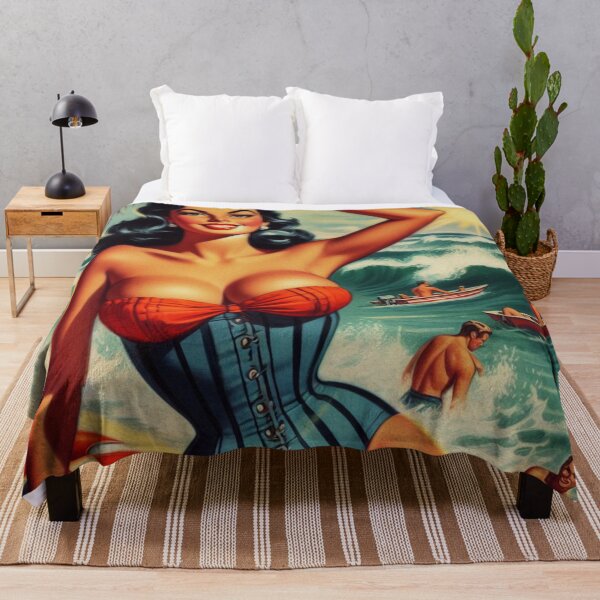 Item preview, Retro Summer Beach Pin Up designed and sold by PulpVintage.