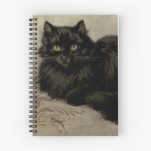 Item preview, Vintage Painting of a Black Cat (1903) designed and sold by BravuraMedia.