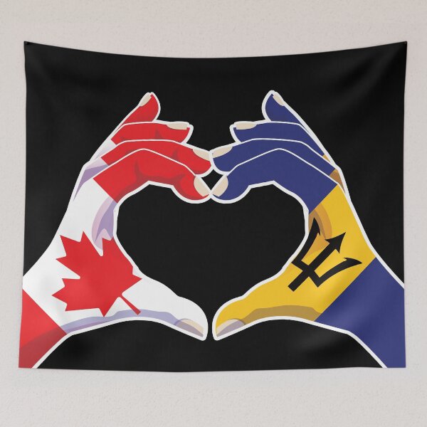 Item preview, Barbados Barbadian Canadian Canada Love Heart Peace designed and sold by FlagX.