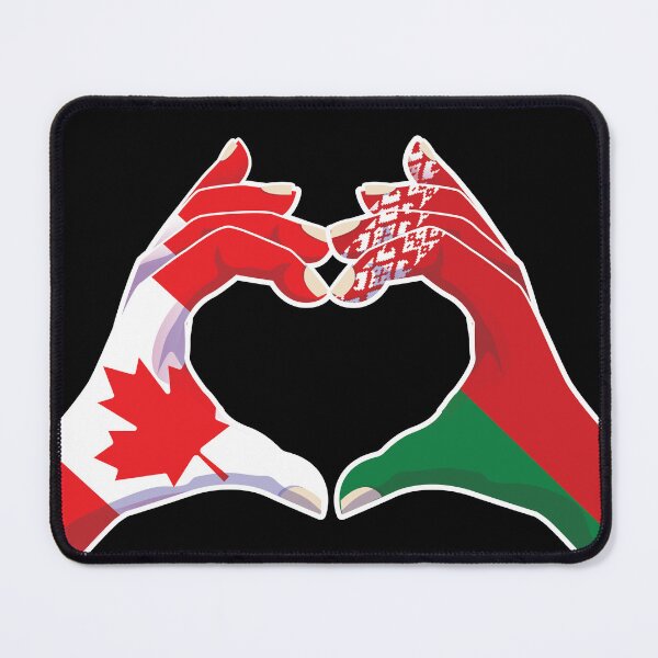 Item preview, Belarus Belarusian Belarussian Canadian Canada Love Heart Peace designed and sold by FlagX.