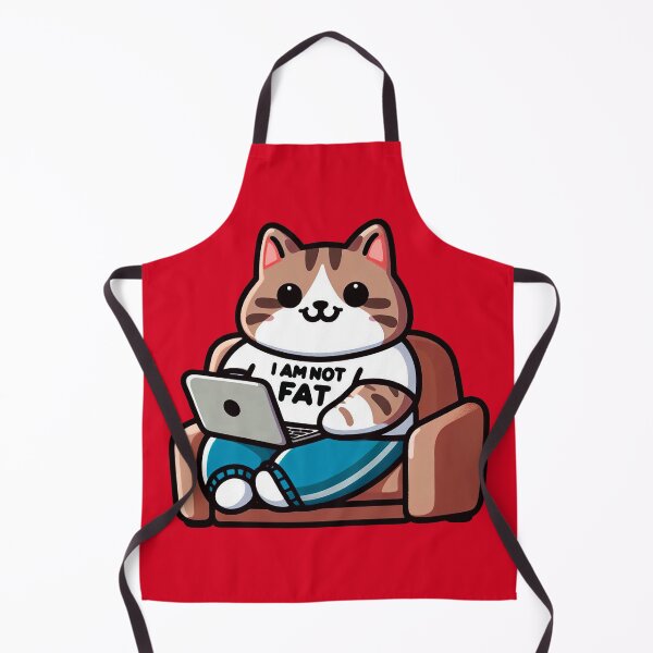 Item preview, I Am Not Fat meme Tabby Cat Comfy Couch Laptop designed and sold by plushism.