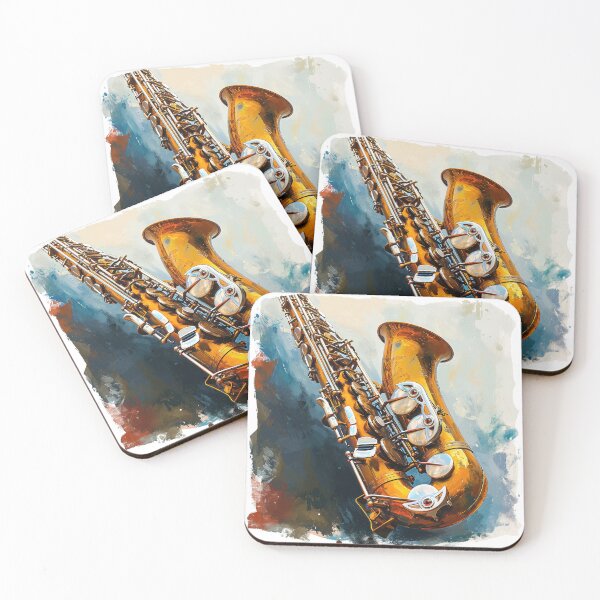 Item preview, Colorful Vintage Saxophone Instrument Oil Painting designed and sold by Mohammed Sohail Khan.