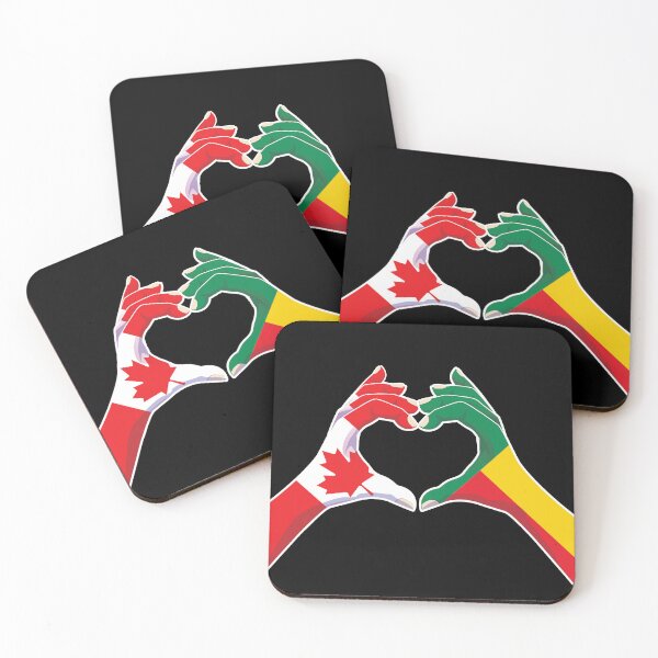 Item preview, Benin Beninese Canada Canadian Love Heart Peace designed and sold by FlagX.
