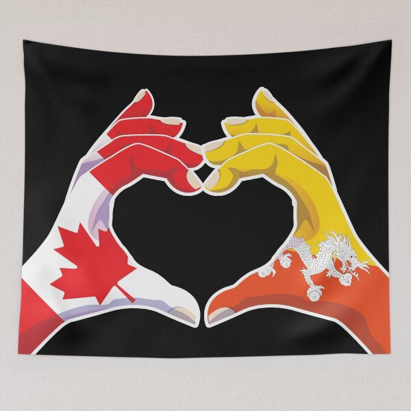 Item preview, Bhutan Bhutanese Canadian Canada Love Heart Peace designed and sold by FlagX.