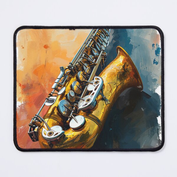 Item preview, Colorful Vintage Saxophone Instrument Oil Painting designed and sold by Mohammed Sohail Khan.