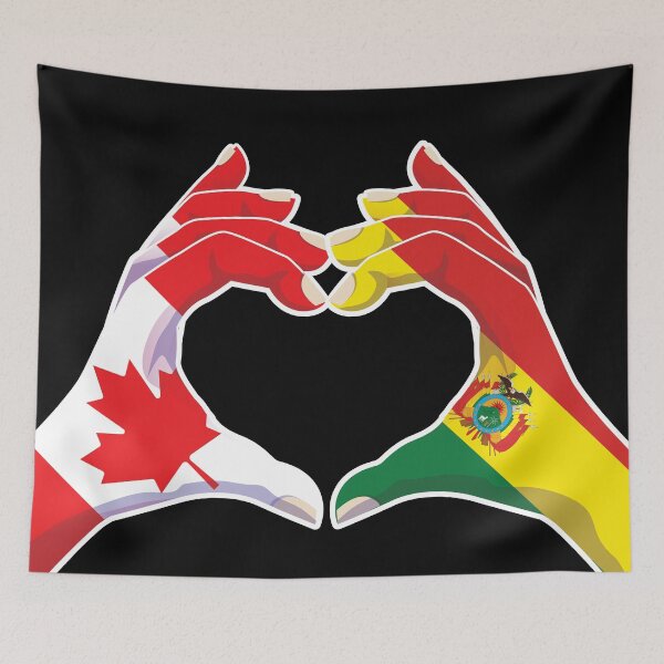 Item preview, Bolivia Bolivian Canadian Canada Love Heart Peace designed and sold by FlagX.
