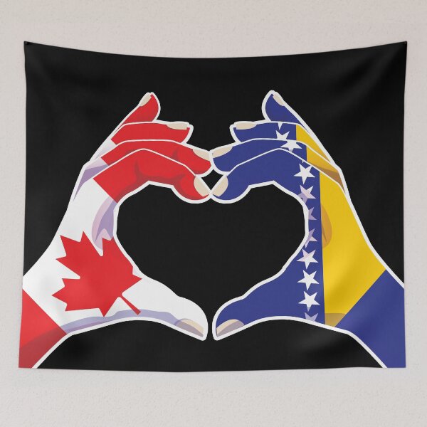 Item preview, Bosnia Bosnian Canadian Canada Love Heart Peace designed and sold by FlagX.