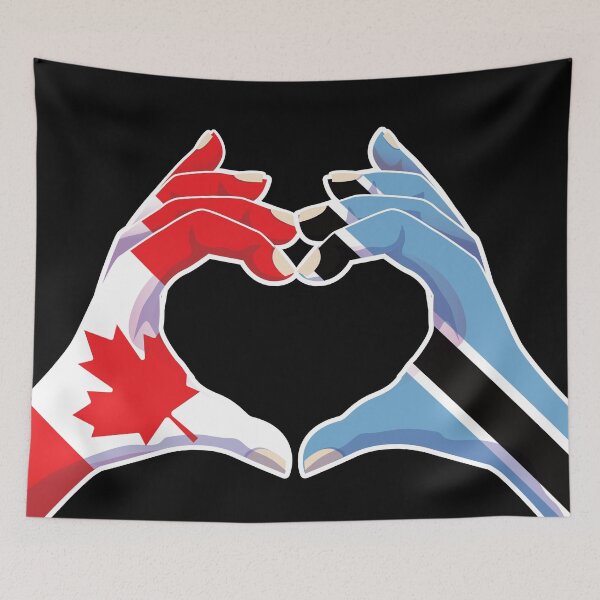 Item preview, Botswana Batswana Canada Canadian Love Heart Peace designed and sold by FlagX.