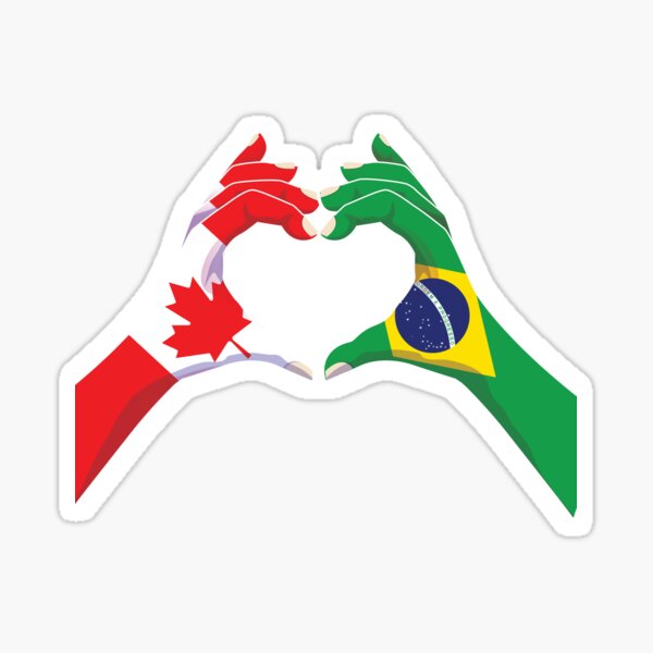 Item preview, Brazilian Brazil Canadian Canada Love Heart Peace designed and sold by FlagX.