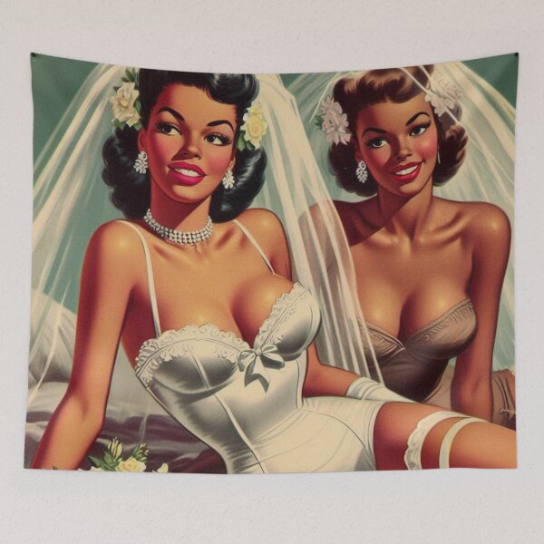 Item preview, Retro Bride Girls designed and sold by PulpVintage.
