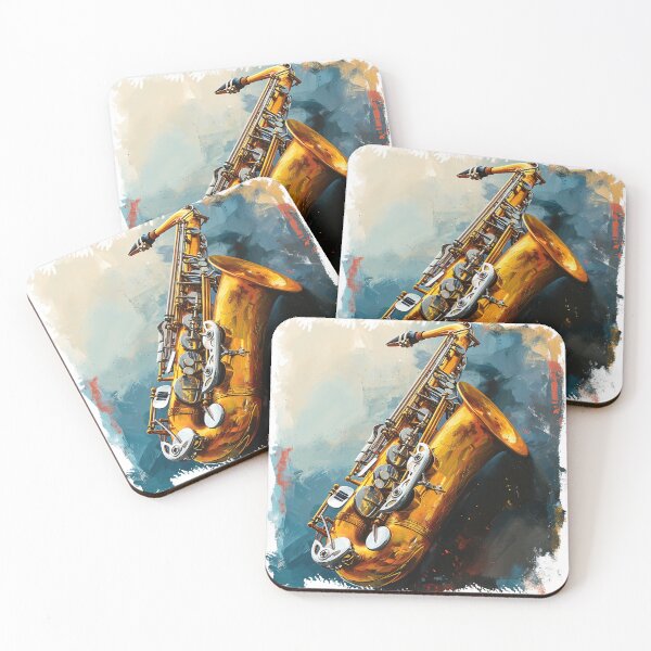 Item preview, Colorful Vintage Saxophone Instrument Oil Painting designed and sold by Mohammed Sohail Khan.