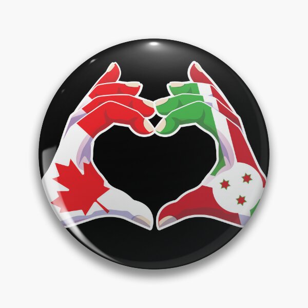 Item preview, Burundi Burundian Canadian Canada Love Heart Peace designed and sold by FlagX.