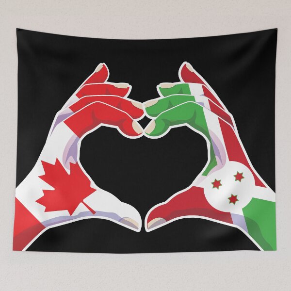 Item preview, Burundi Burundian Canadian Canada Love Heart Peace designed and sold by FlagX.