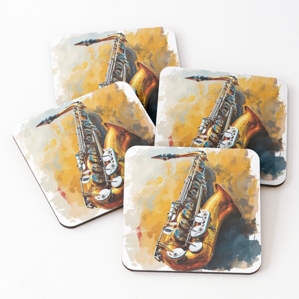 Item preview, Colorful Vintage Saxophone Instrument Oil Painting designed and sold by Mohammed Sohail Khan.
