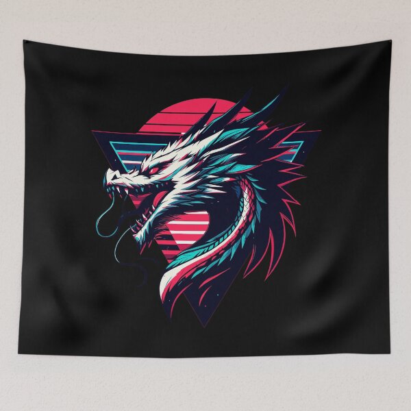 Item preview, Cool Neon Retro dragon magical Creature designed and sold by TomFrontierArt.